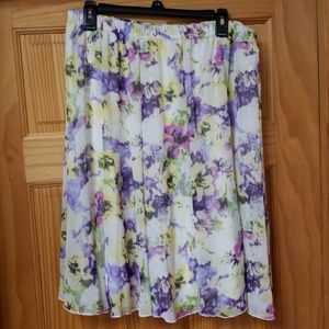 Kim Rogers Petite Chiffon Lined Skirt